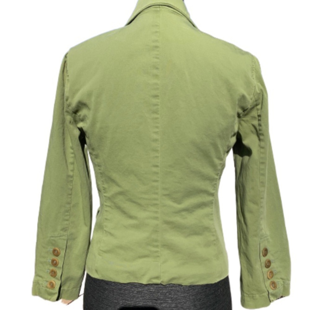 Vince cotton dusty olive green blazer size 6 - Picture 2 of 6